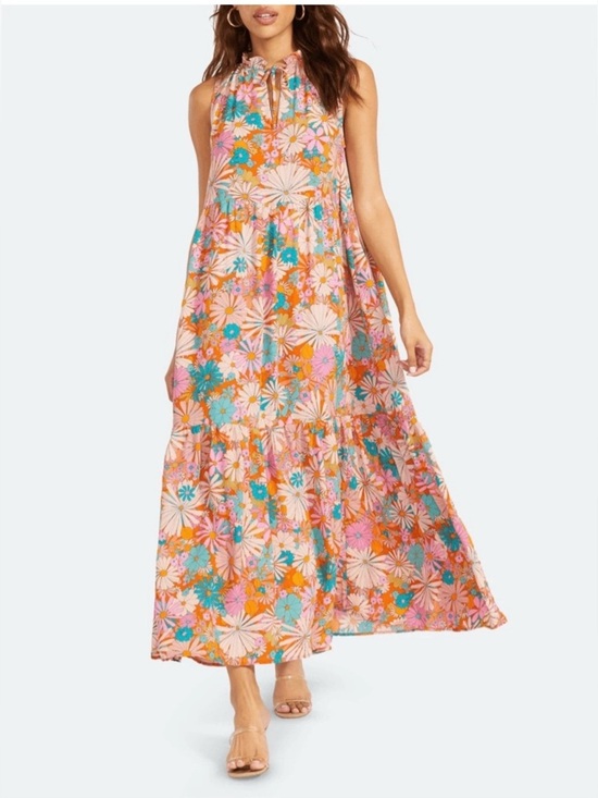 BB Dakota Dresses & Skirts - BB Dakota Floral Halter Maxi Dress in Coral Pink size S